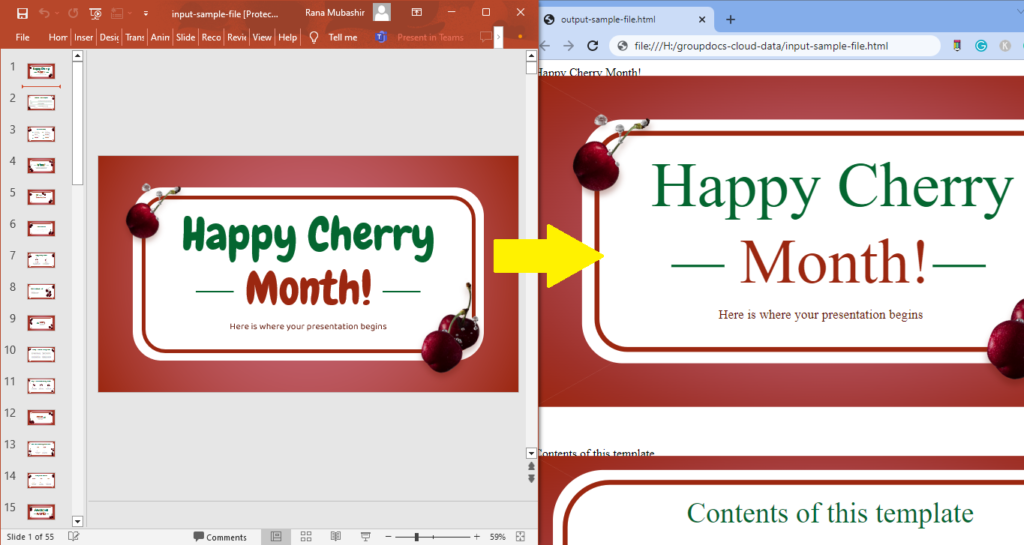 Converting your PPT presentations to HTML in Java.